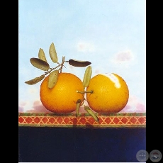 NARANJAS SOBRE EQUIS - Obra de Sebastián Díaz - Año 2000